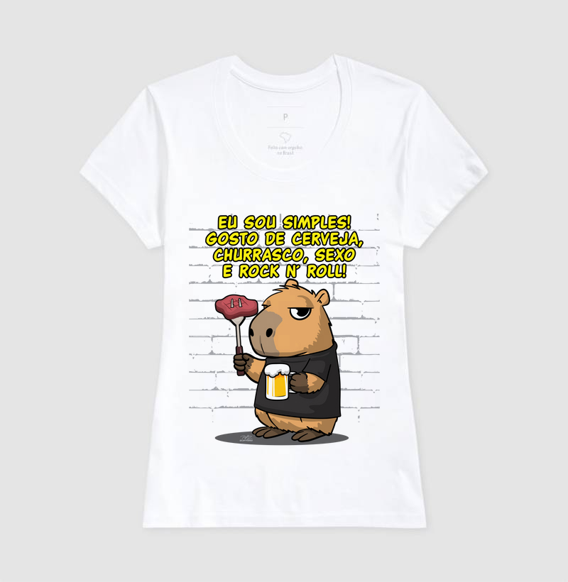 Camiseta Capivara rock simples - Imagem 5