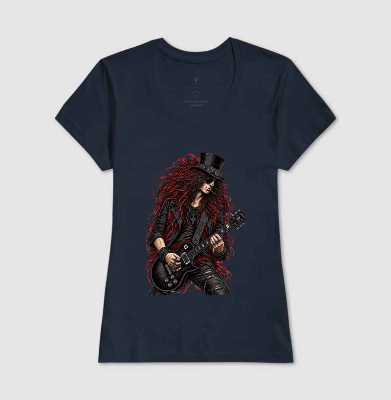 Camiseta Rock Guitarrista Vintage – Estampa Line Art Rebelde - Imagem 7