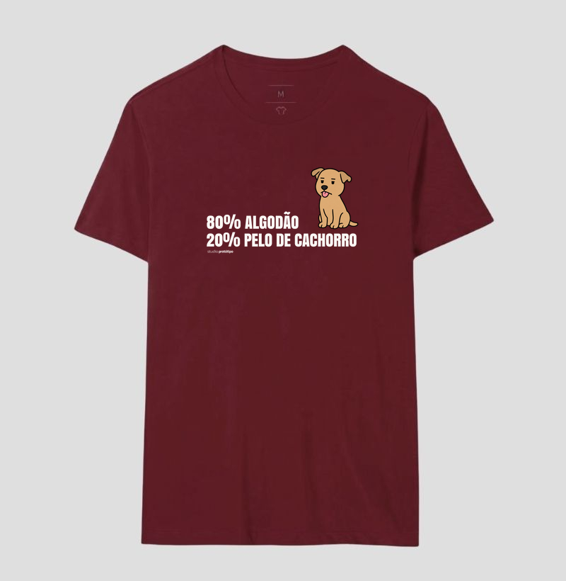 Camiseta 80% Algodão 20% Pelo de Cachorro - Imagem 18