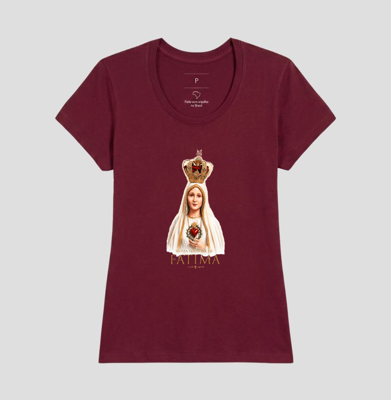 Camiseta Nossa Senhora de Fátima Imaculado Coração - Imagem 17