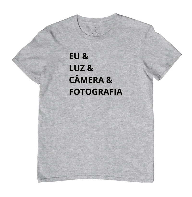 Camiseta eu, luz, câmera e fotografia - Imagem 7