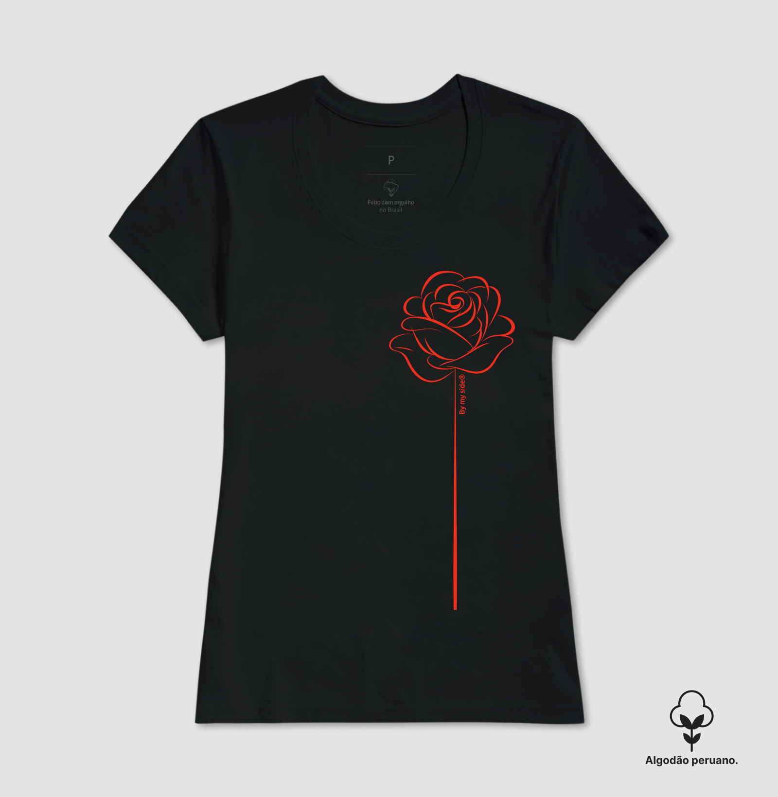 ROSA SOLITÁRIA - Algodão Peruano - Imagem 7