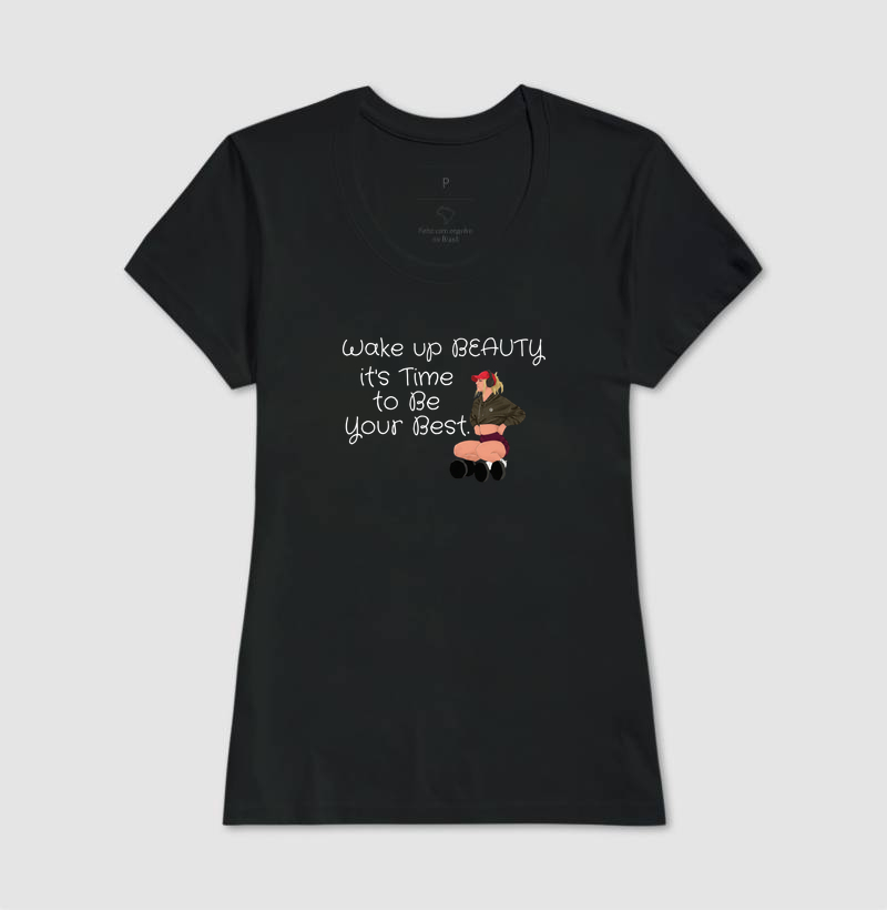 Camiseta 100% Algodão Wake Up Beauty, It's Time to Be Your Best – TRN | Camiseta Fitness  - Imagem 6