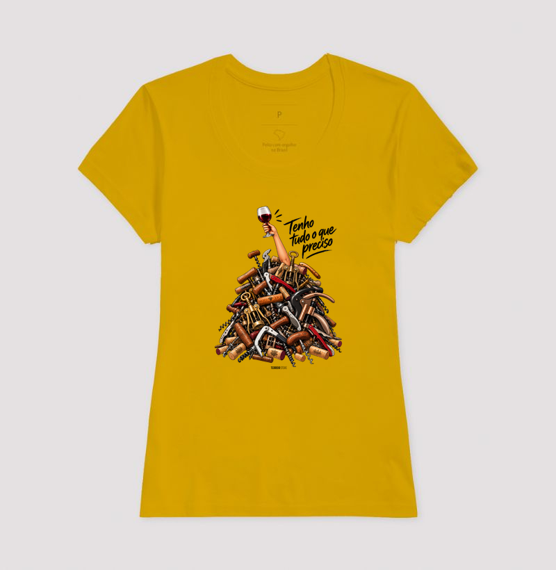 Camiseta “Tenho Tudo o Que Preciso (Mais Vinho)” – Wine Lover - Imagem 13