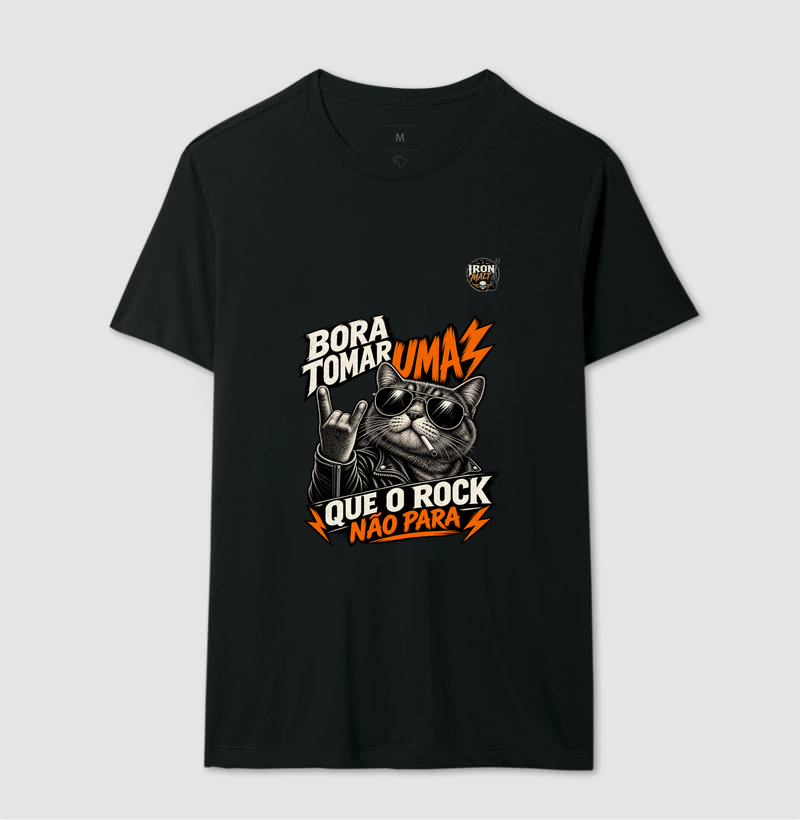 Camiseta Rock Cat – Estampa Gato Rockeiro de Óculos e Jaqueta - Imagem 2