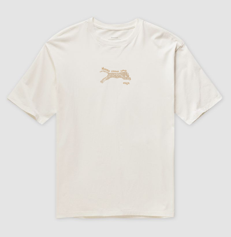 Camiseta Feminina 100% Algodão Estampada Mansa Como Uma Onça - Imagem 6