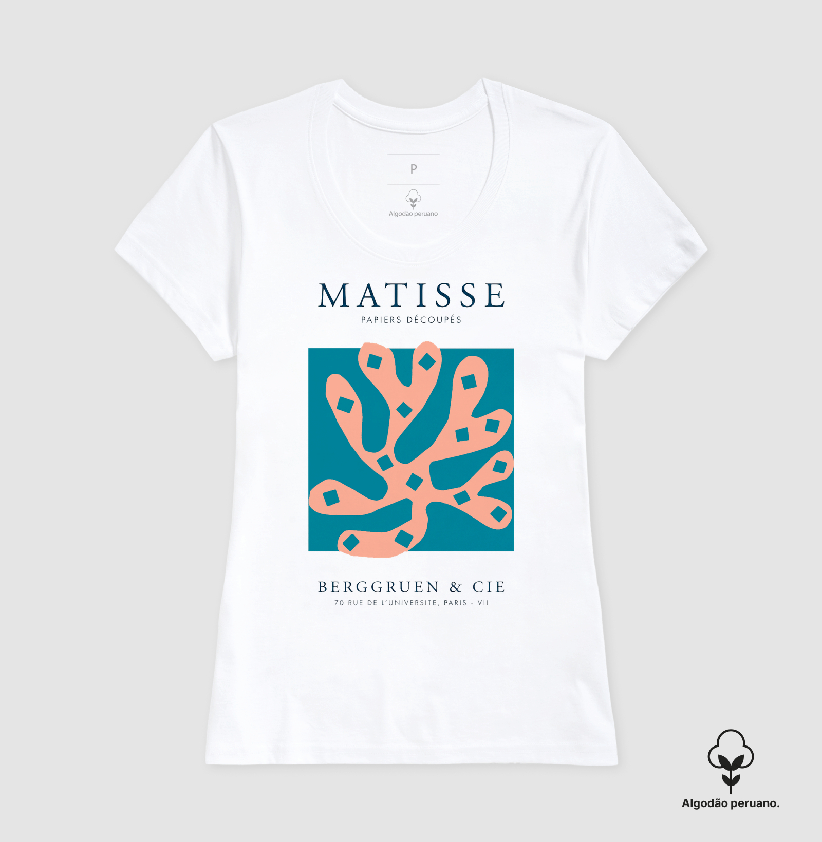 Camiseta Matisse Papiers Découpés Algodão Premium Tanguis - Imagem 3