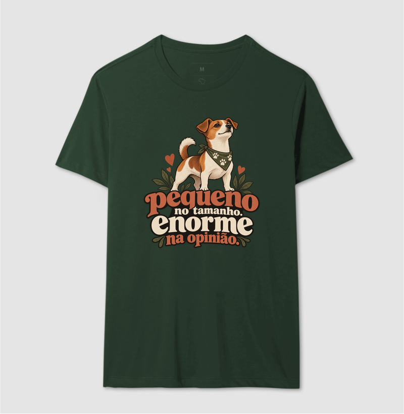 Camiseta Cachorro Pequeno "enorme na opinião" | Pelo & Pano - Imagem 12