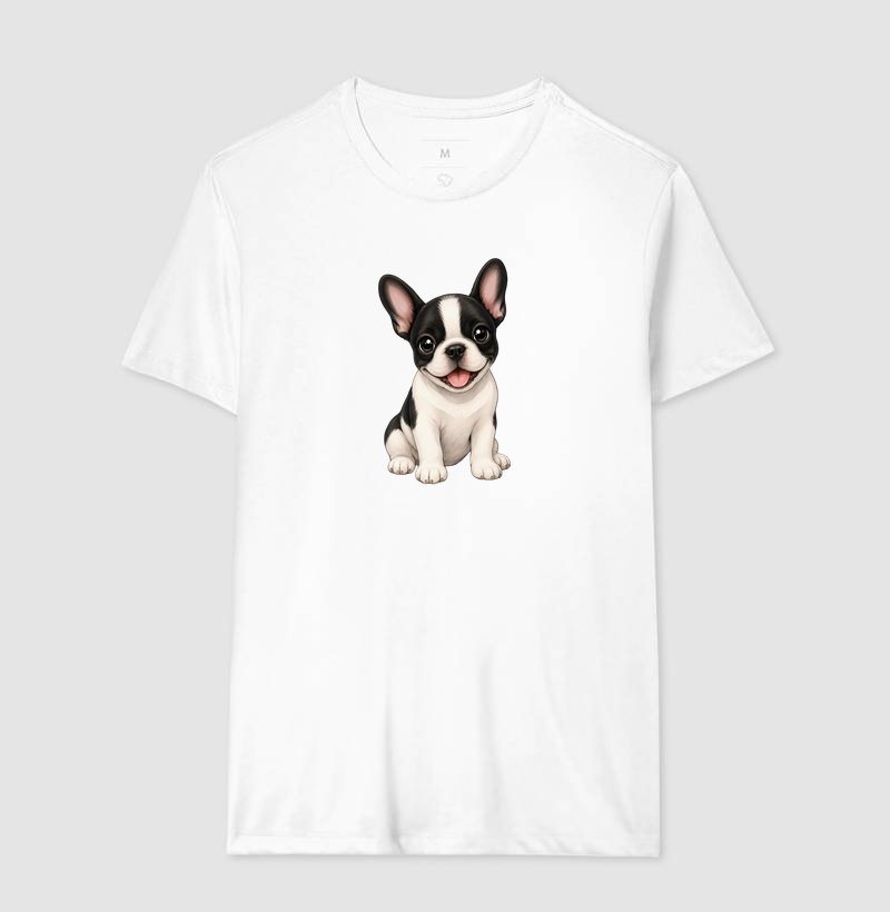 Bulldog (Buldogue) Francês Preto e Branco - Desenho Animado - Imagem 4