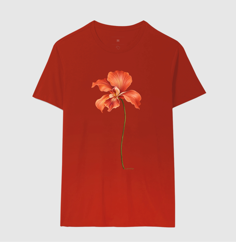 Camiseta Flor Laranja (estampa G) - Imagem 8