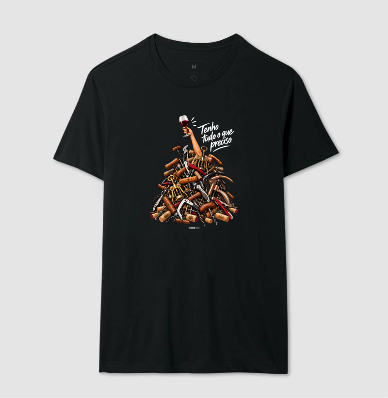 Camiseta “Tenho Tudo o Que Preciso (Mais Vinho)” – Wine Lover - Imagem 2