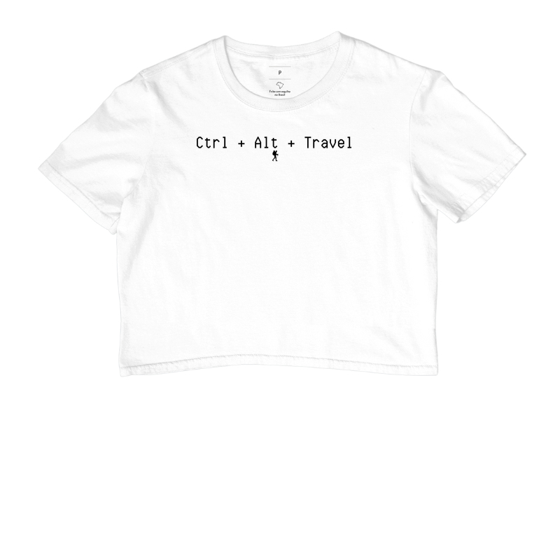 Camiseta Ctrl Alt Travel | Humor Geek Viagem Minimalista | Colecao Viciados em Viagem - Imagem 3