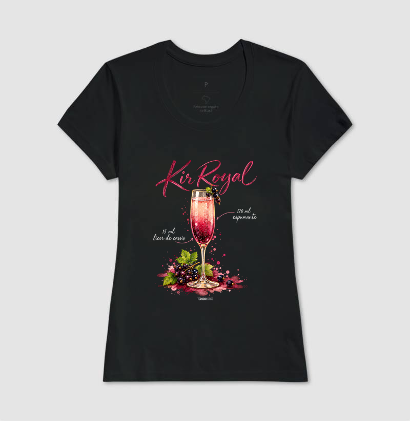 Camiseta Kir Royal – Drink com Espumante e Licor de Cassis - Imagem 3