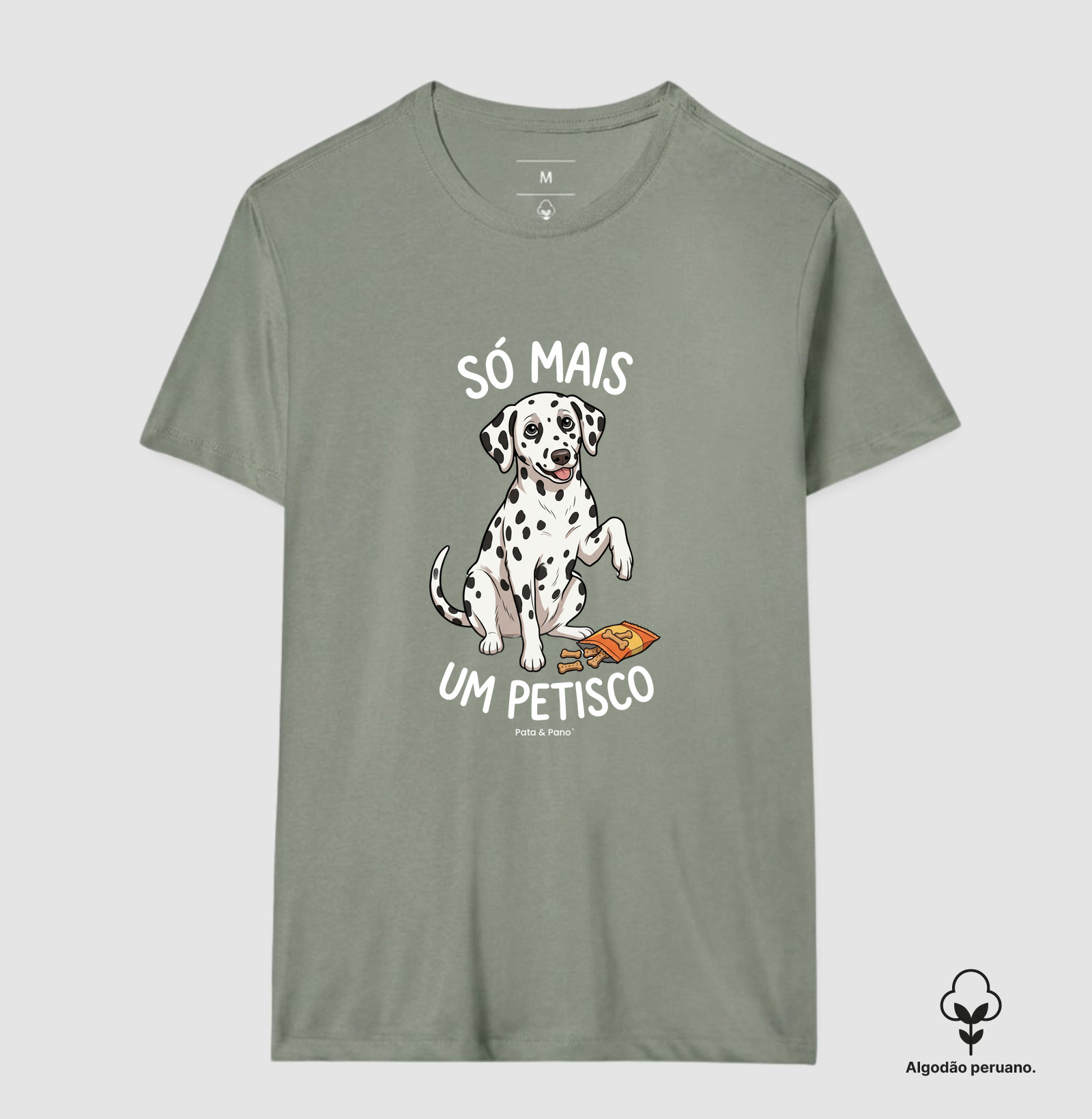 CAMISETA ALGODÃO PERUANO DALMATA PETISCO - Imagem 4