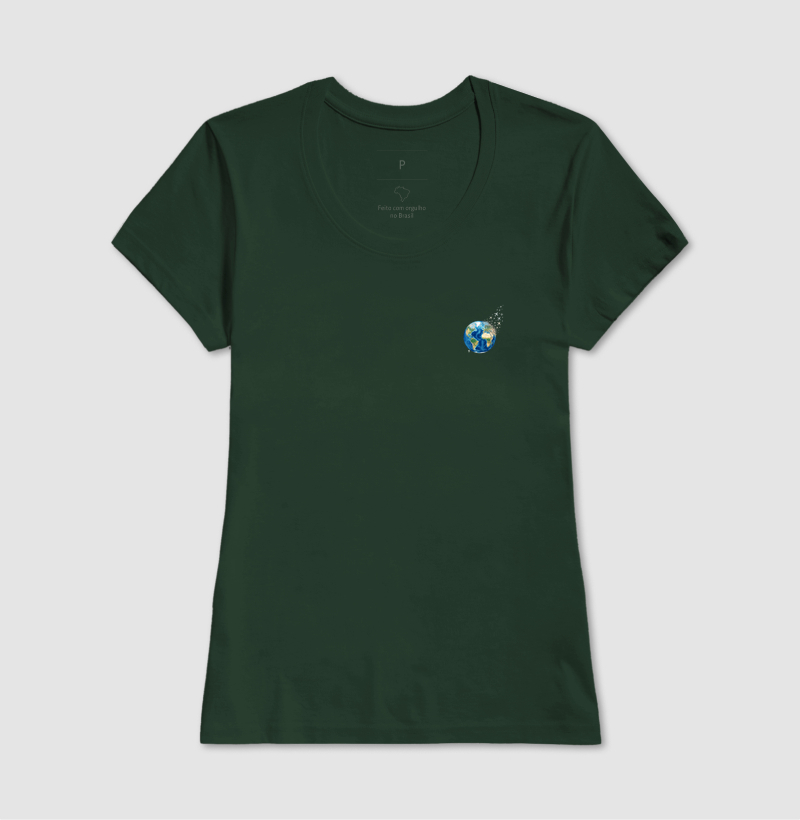 Camiseta Globo Terrestre Avioes Dispersos Bolso | Arte 3D Viagem Mundo Pocket | Colecao Viciados em Viagem - Imagem 15
