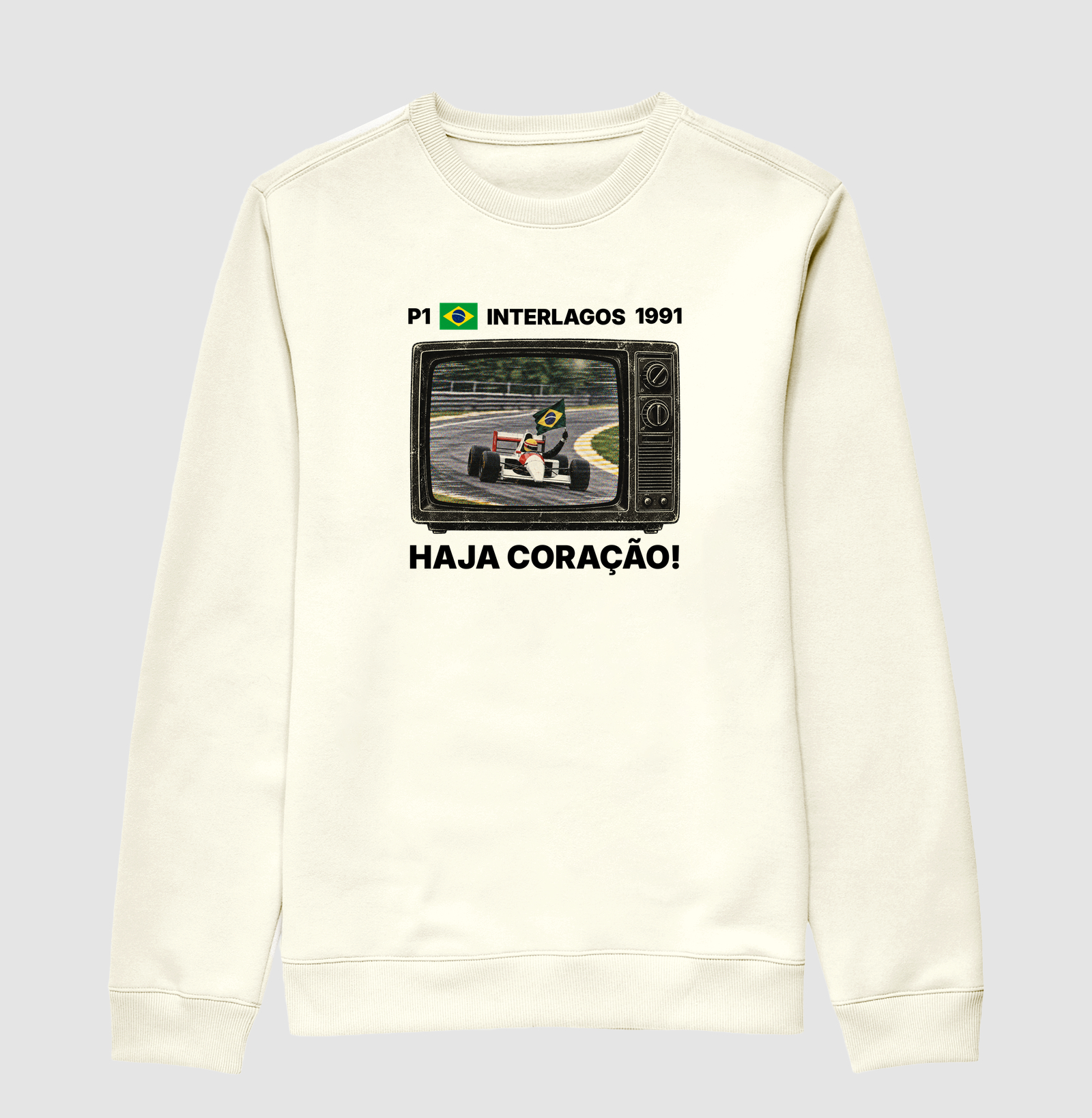 Domingo de Corrida – Camiseta Retrô TV Anos 90 Automobilismo - Imagem 2