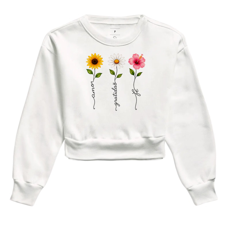 Camiseta Floresça com amor, fé e gratidão. - Imagem 3