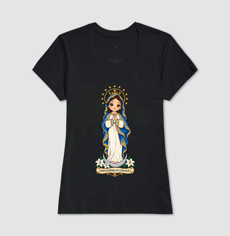 Nossa Senhora da Conceição estilo chibi - Imagem 3