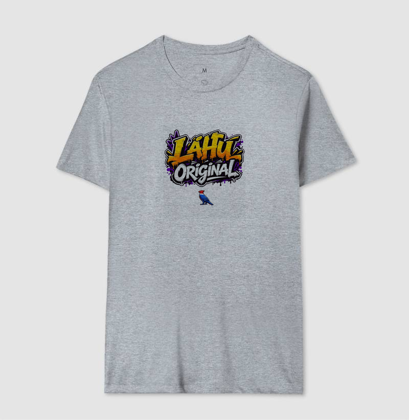 O grafite LÄHU Original brilha em tons vibrantes de laranja e roxo, traduzindo energia e movimento. Mistura perfeita entre arte de rua e moda contemporânea, feita para quem vive o estilo com propósito. - Imagem 8