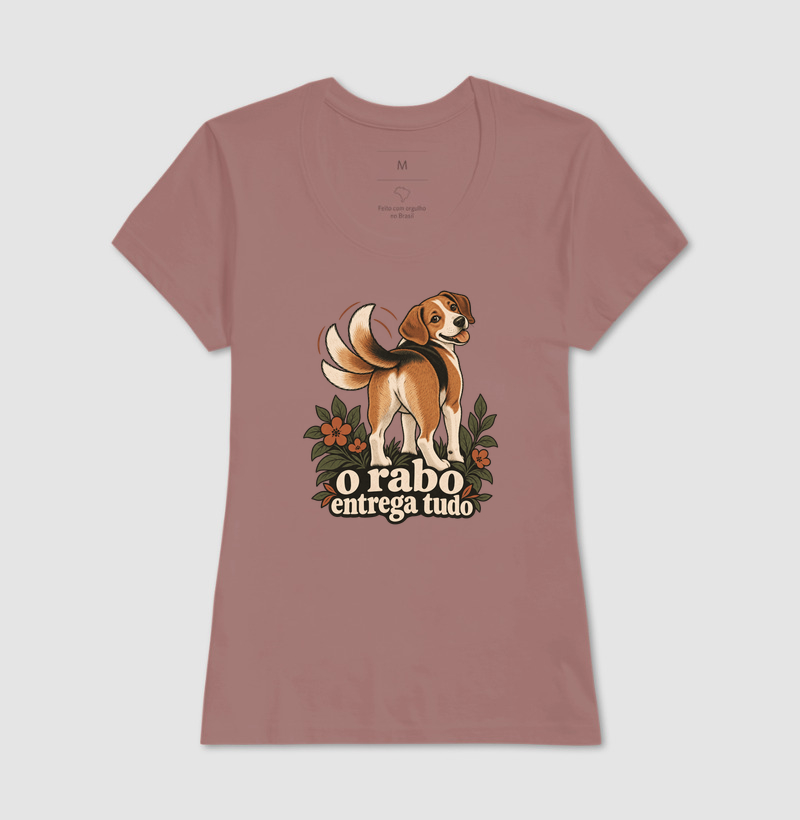Camiseta Cachorro Humor "o rabo entrega tudo" | Pelo & Pano - Imagem 17