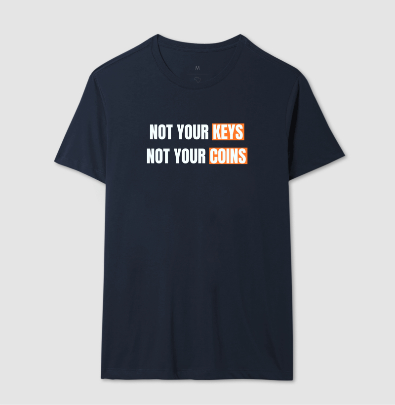 Camiseta Bitcoin Not Your Keys, Not Your Coins - Imagem 9