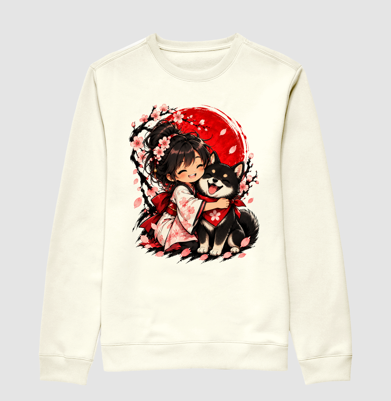 Sakura & Shiba — Amizade que Floresce (Preto) - Imagem 2