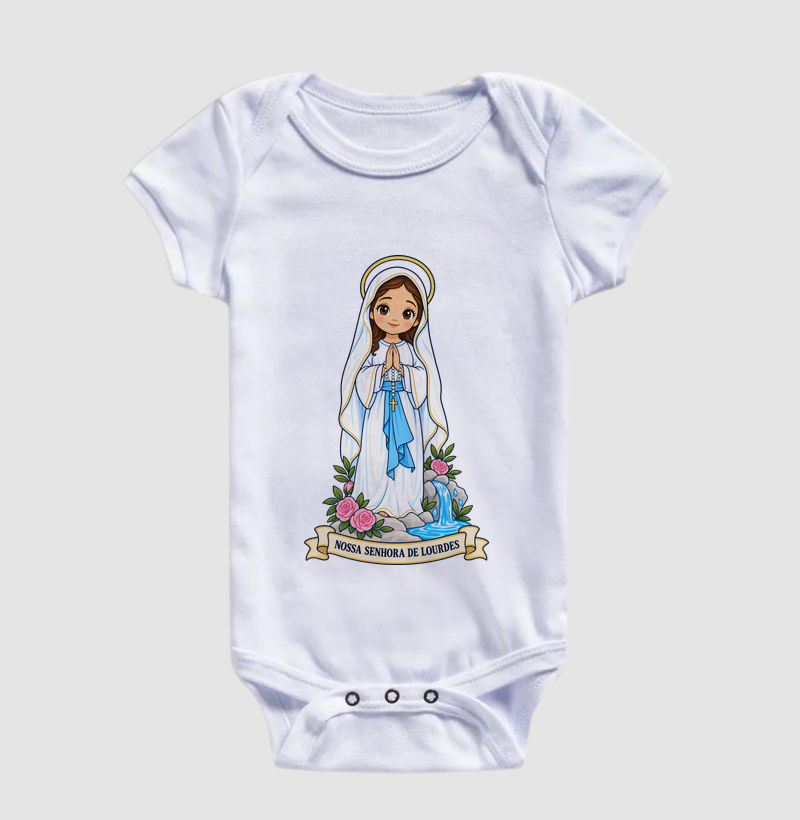 Nossa Senhora de Lourdes estilo chibi - Imagem 3