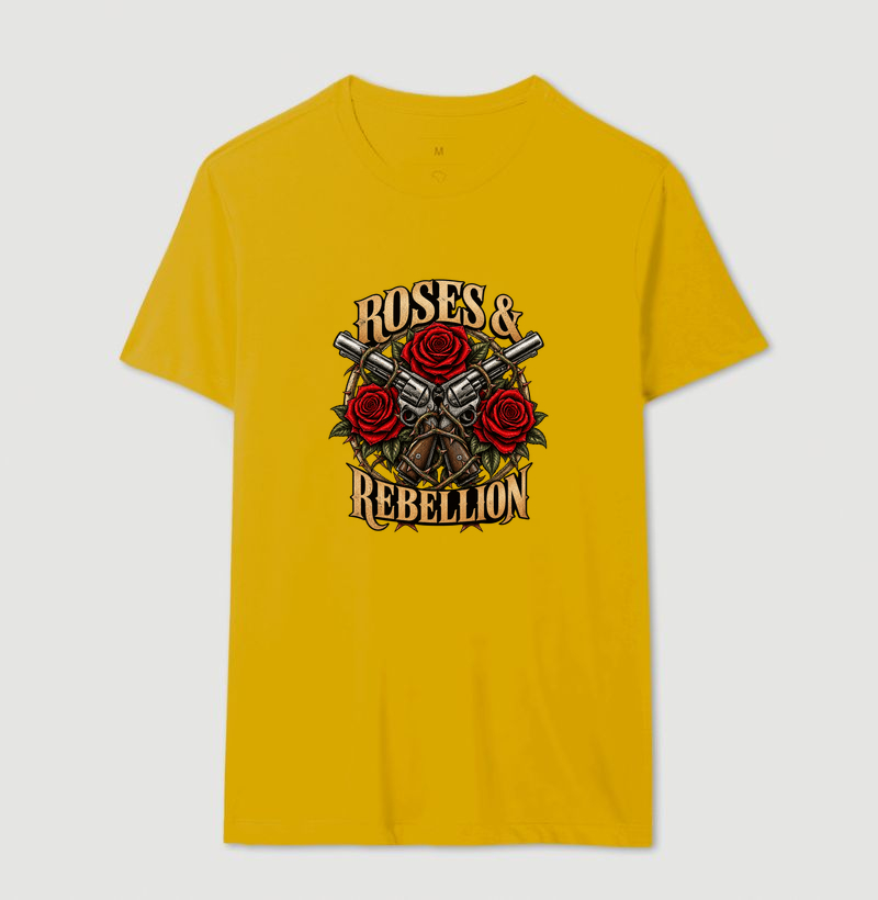 Camiseta Rock Vintage Roses & Rebellion - Imagem 14