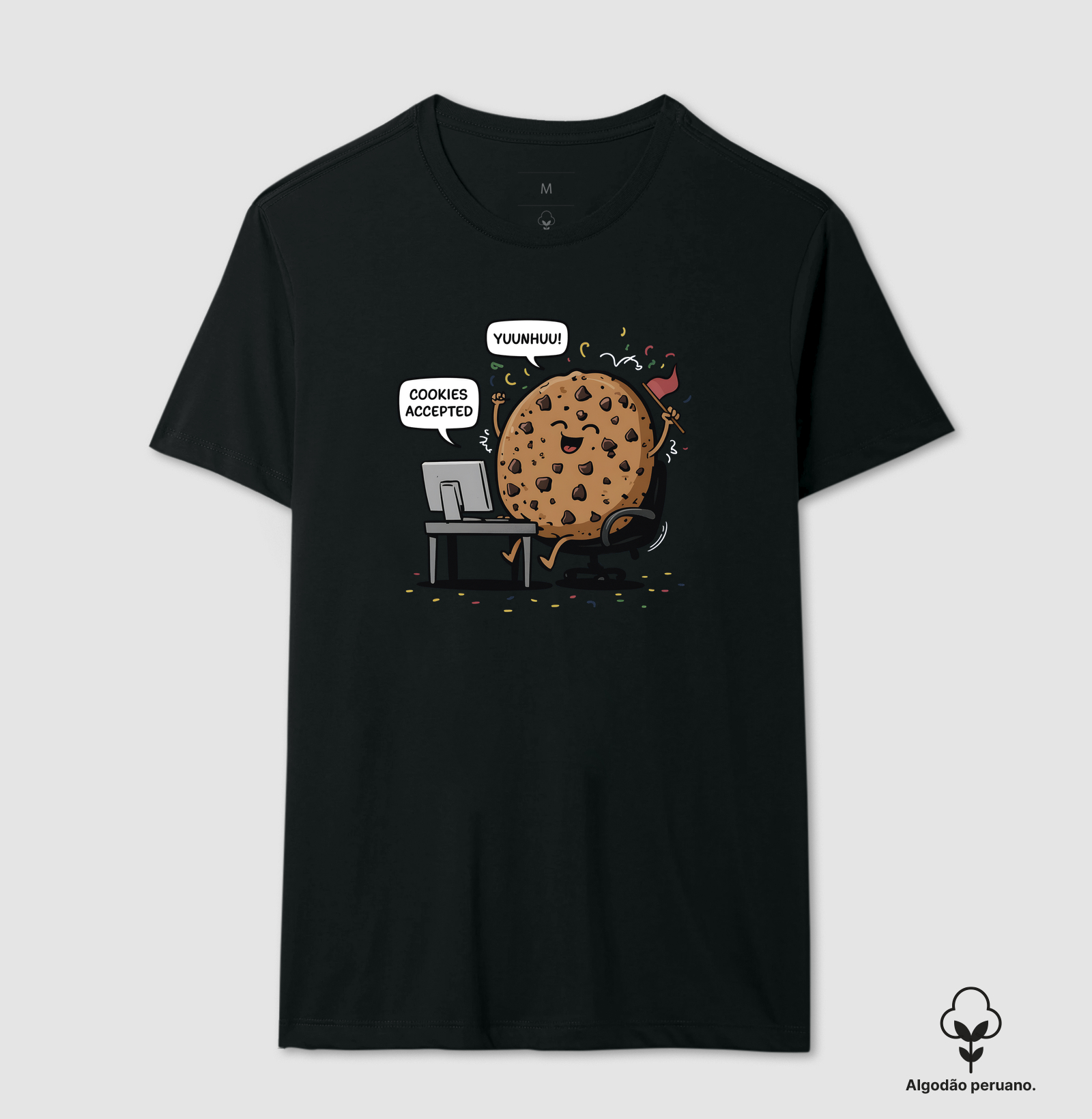 Camiseta Algodão Peruano Cookies Accepted - Imagem 2