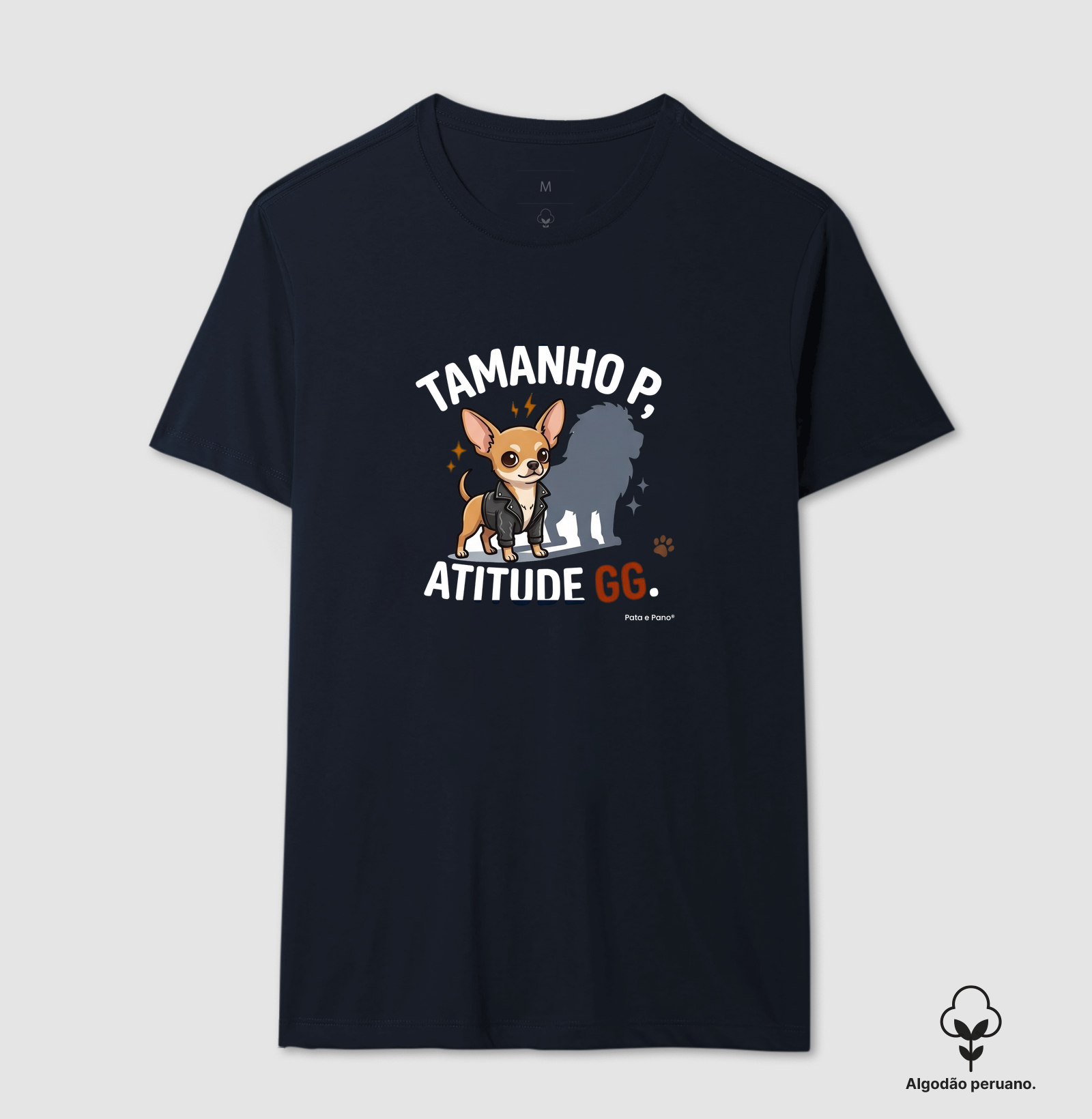 CAMISETA ALGODÃO PERUANO CHIHUAHUA TAMANHO - Imagem 5