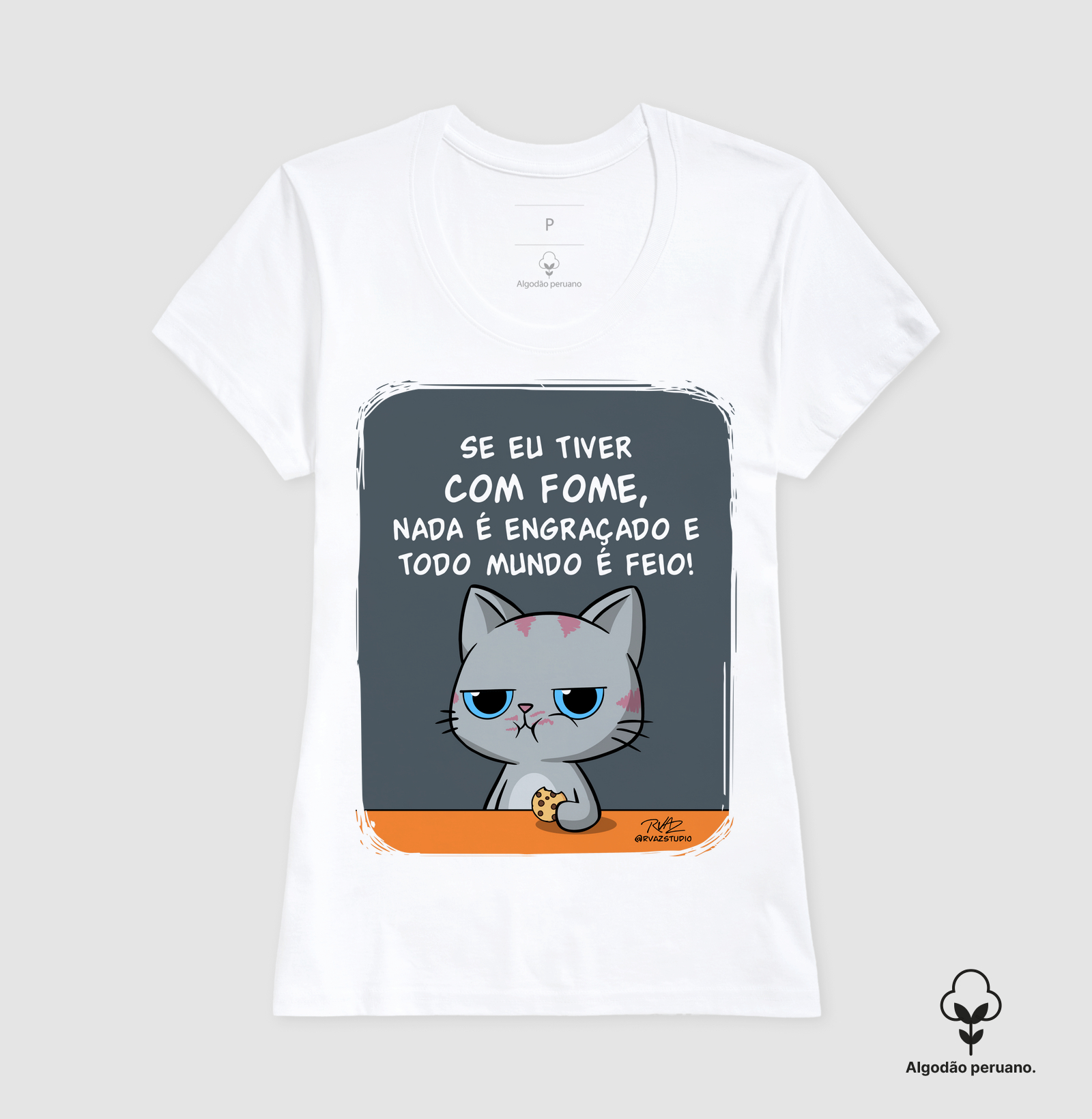 Camiseta Gato Sincero Fome - Imagem 6