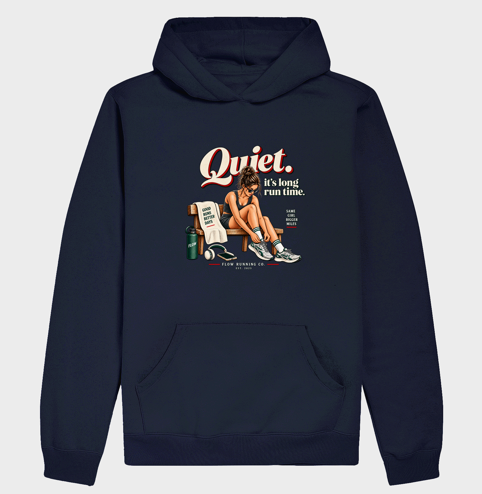 Hoodie Moletom Corrida - Quiet, It's Long Run Time - Imagem 4