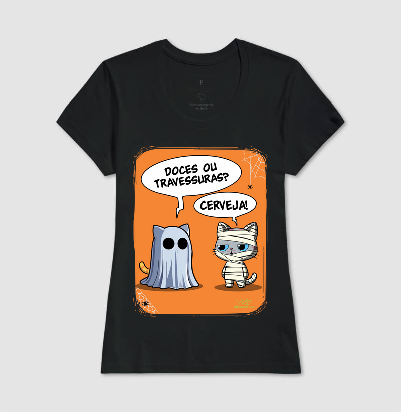 Camiseta Gato Sincero Halloween - Imagem 3