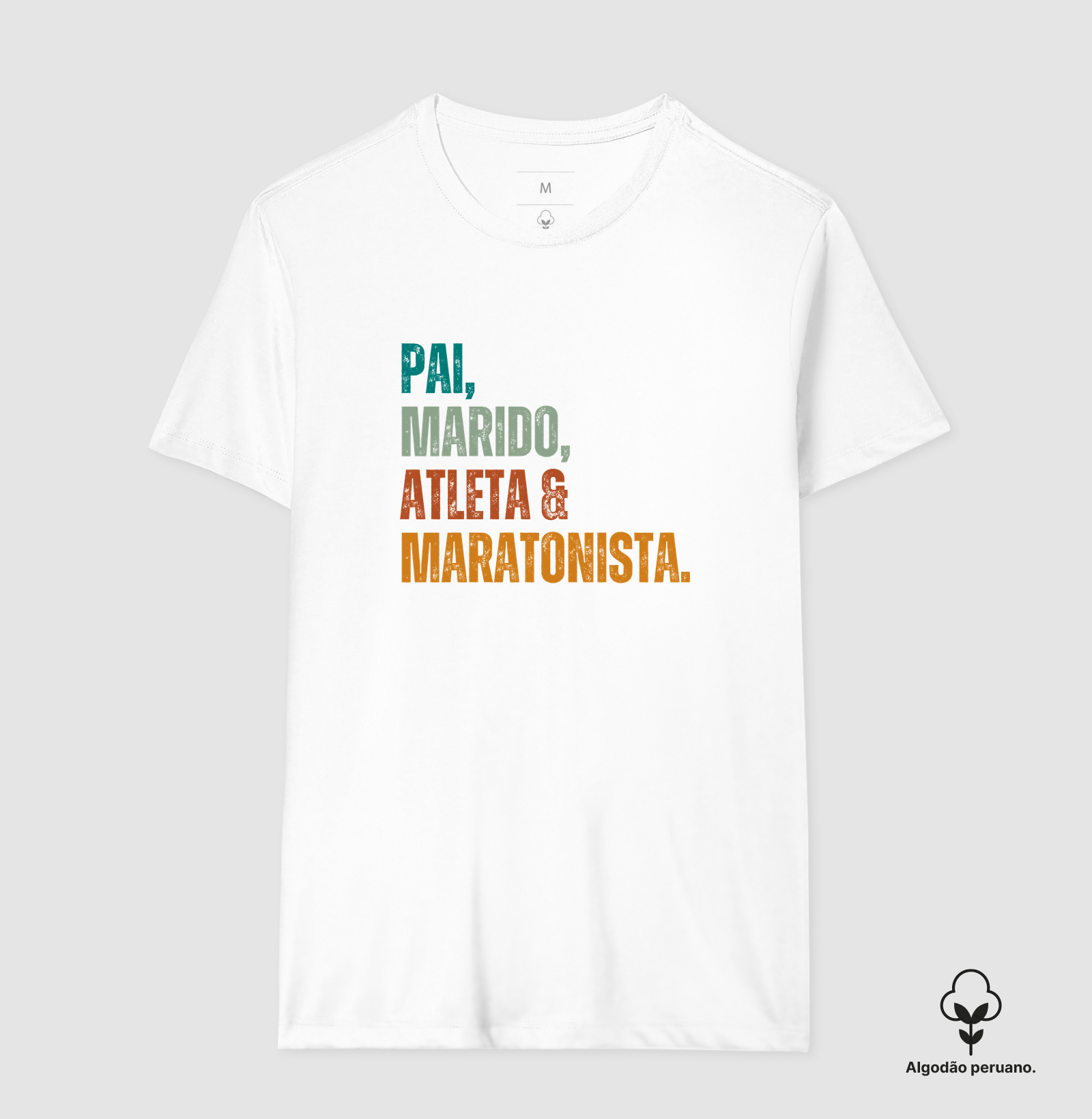 Camiseta Algodão Peruano Corrida - Pai, Marido, Atleta e Maratonista - Imagem 3