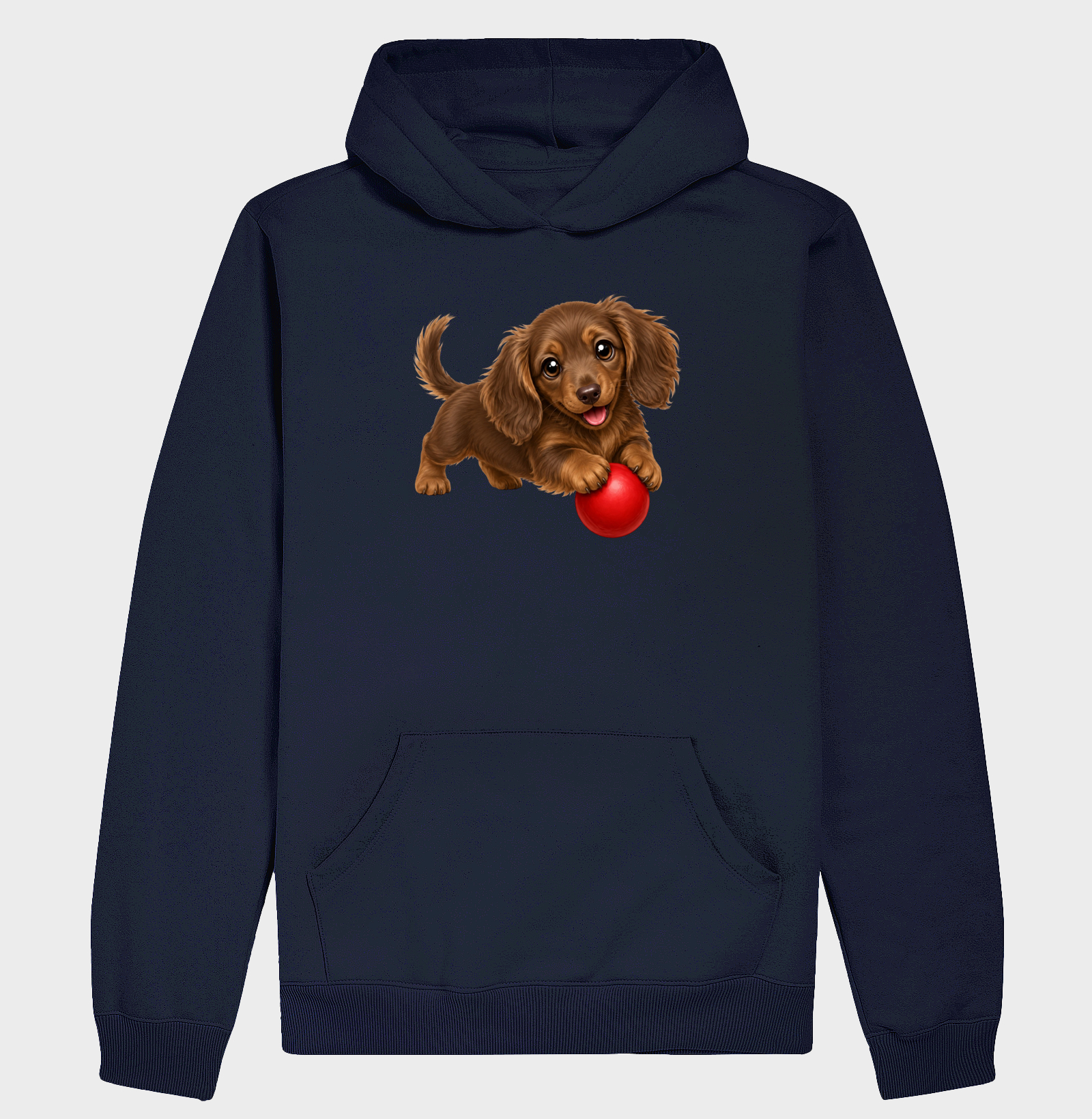 Dachshund Pelo Longo Marrom - Desenho Animado - Imagem 4