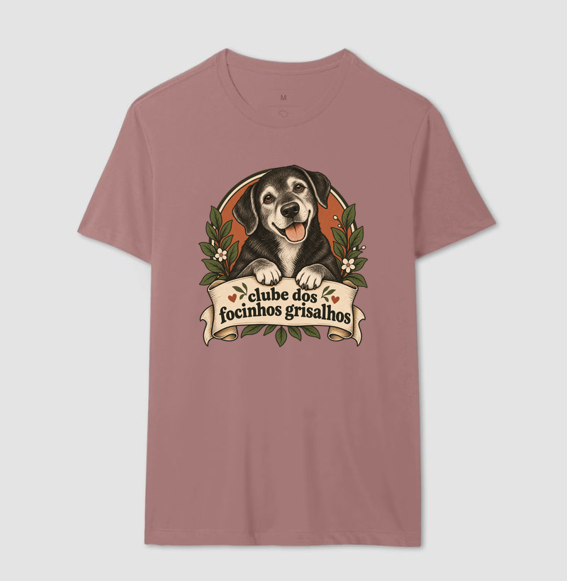 Camiseta Cachorro Idoso "clube dos focinhos grisalhos" | Pelo & Pano - Imagem 16