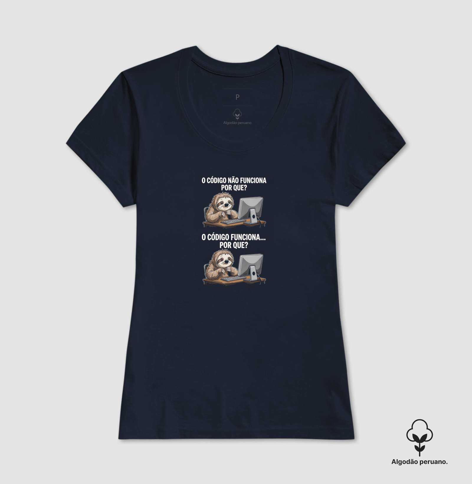 Camiseta Algodão Peruano O Código da Preguiça - Imagem 5