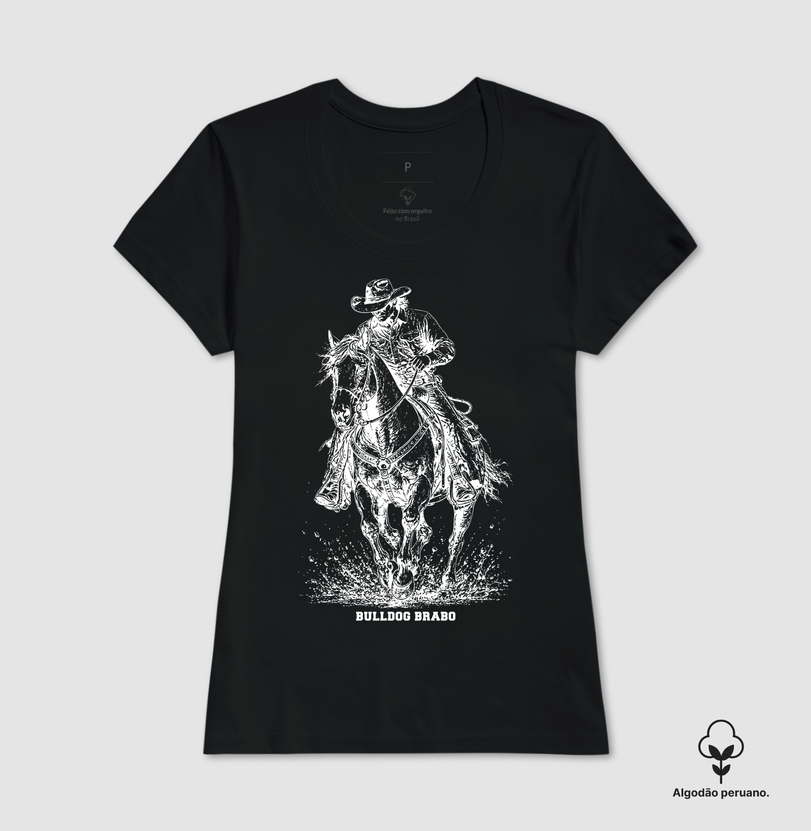 Cowboy Riding Horse Bulldog Brabo - Imagem 6