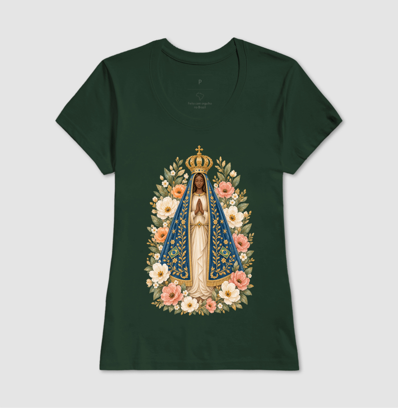 Nossa Senhora Aparecida Aquarela Floral - Imagem 11