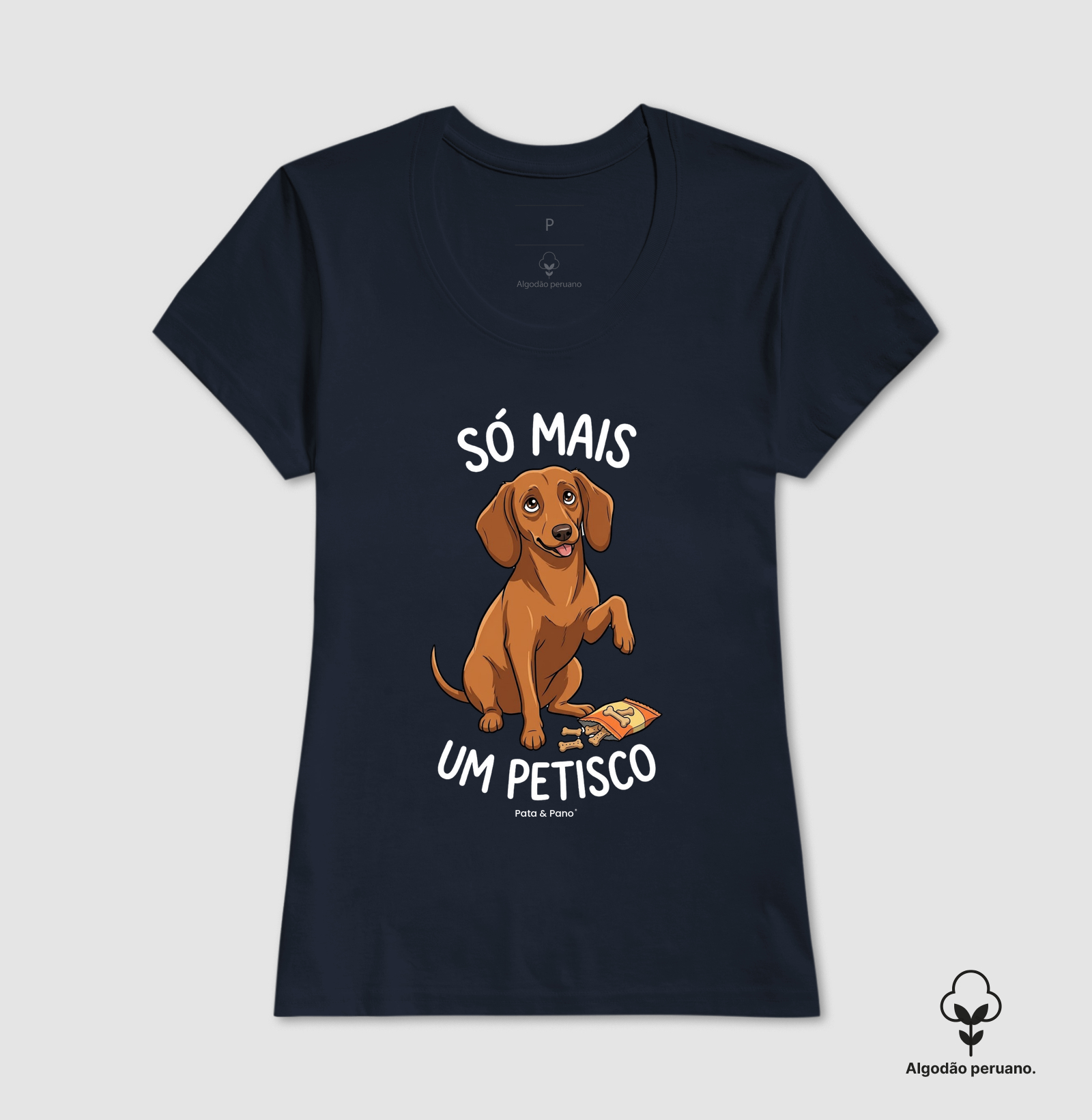 CAMISETA ALGODÃO PERUANO DACHSHUND SALSICHA PETISCO - Imagem 5