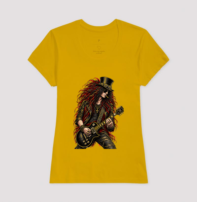 Camiseta Rock Guitarrista Vintage – Estampa Line Art Rebelde - Imagem 15