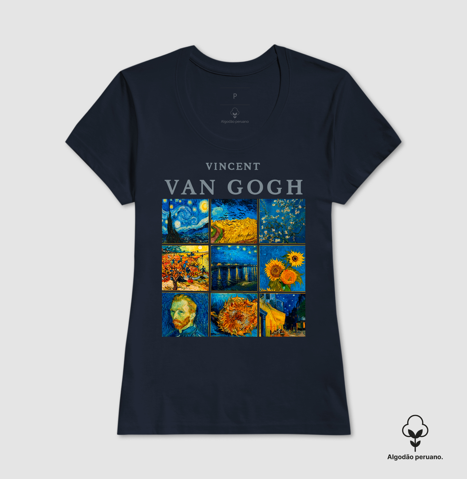 Camiseta Vincent van Gogh Fine Art Algodão Peruano  - Imagem 5