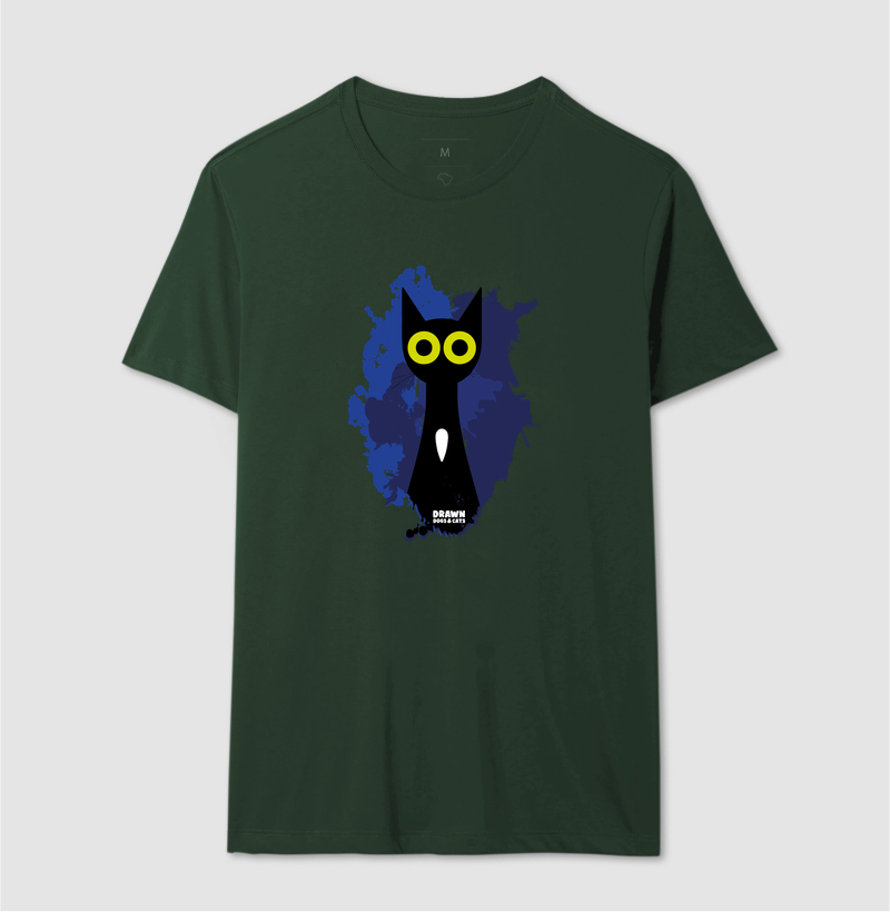 Gato preto com fundo azul - Imagem 14
