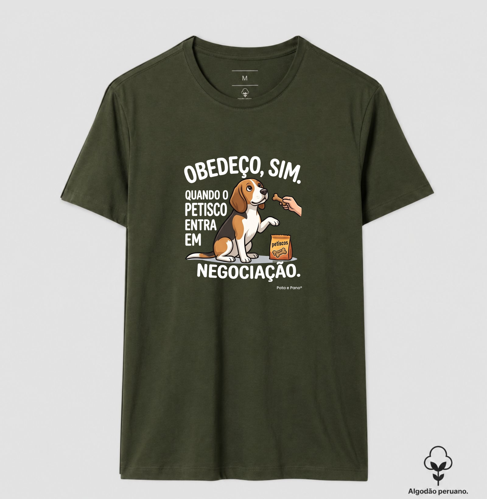CAMISETA ALGODÃO PERUANO BORDER COLLIE OBEDEÇO - Imagem 4