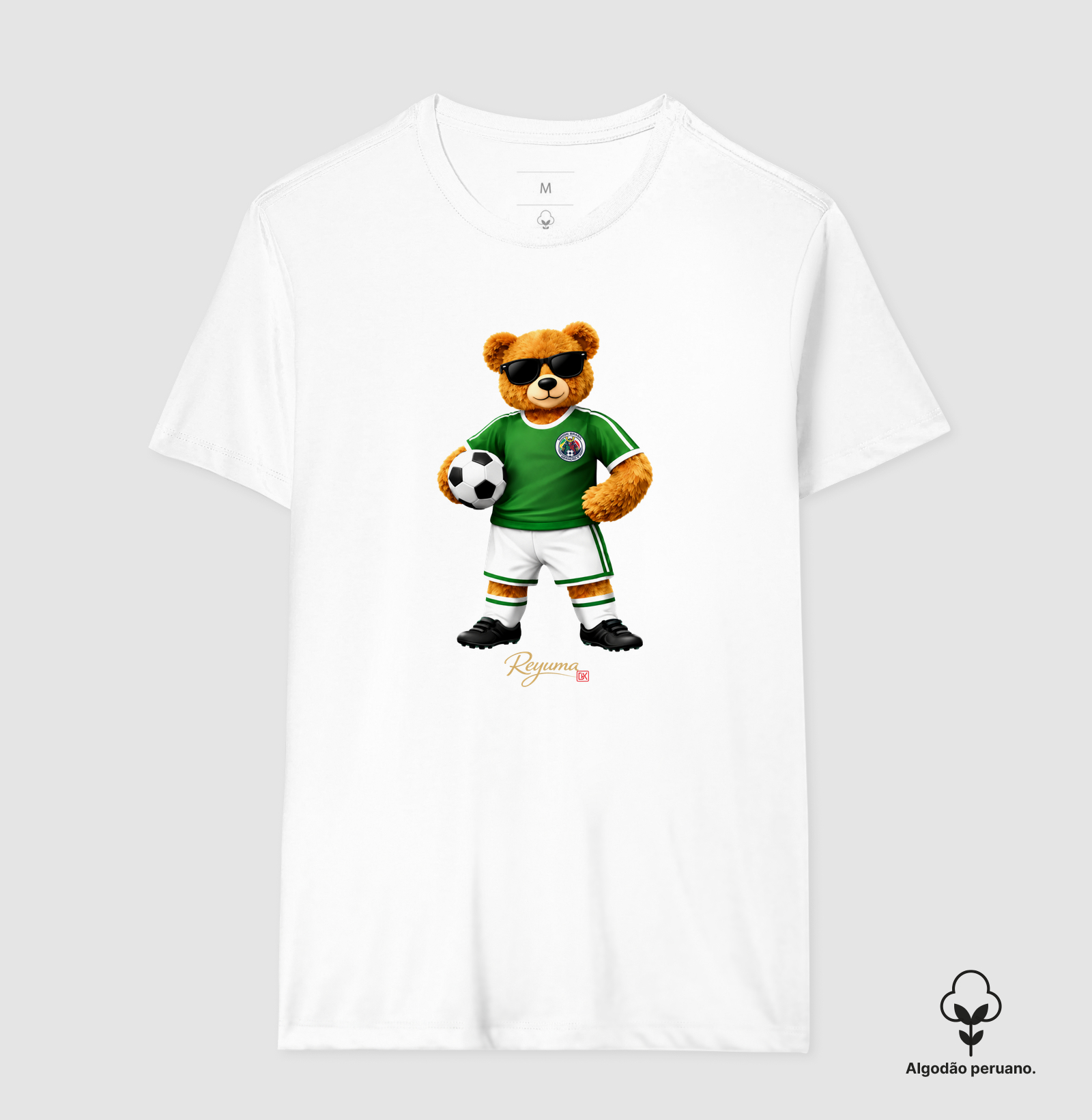 Camiseta Masculina e Feminina de Algodão Peruano Futebol "Mascote NBX" - Pai e Filho - Imagem 7