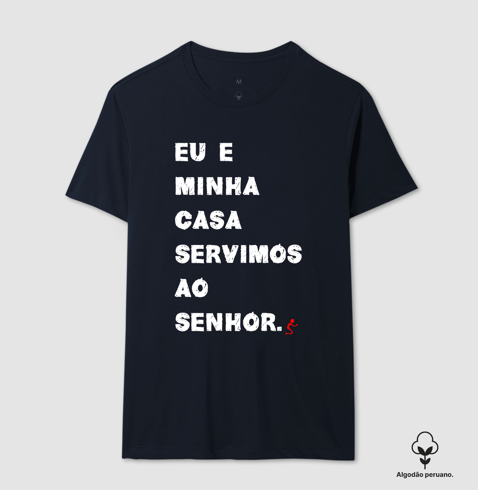 Camiseta Algodão Peruano Cristã Eu e Minha Casa - Imagem 4
