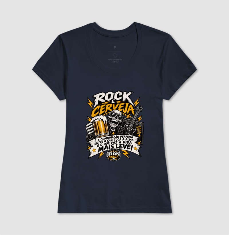 Camiseta Rock e Cerveja – Estampa Rock and Roll, Música e Cerveja - Imagem 7