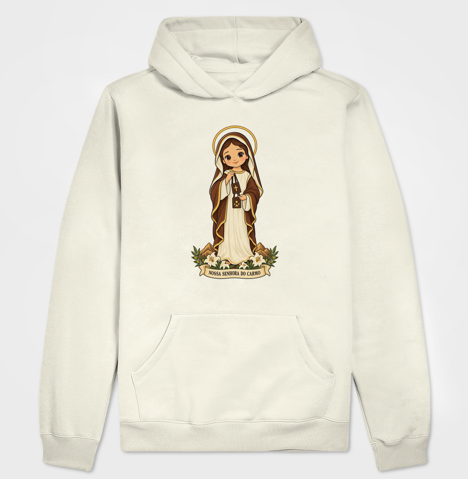 Nossa Senhora do Carmo estilo chibi - Imagem 3