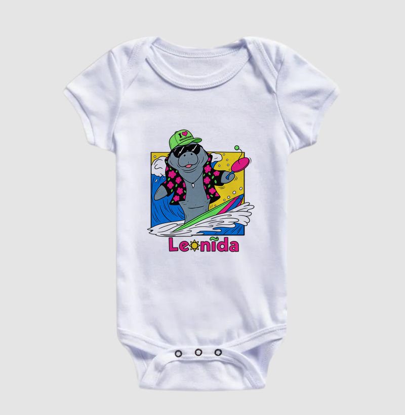 Body Infantil GTA 6 Jason – Leonida Surf com Peixe Boi / Manatee - Imagem 3