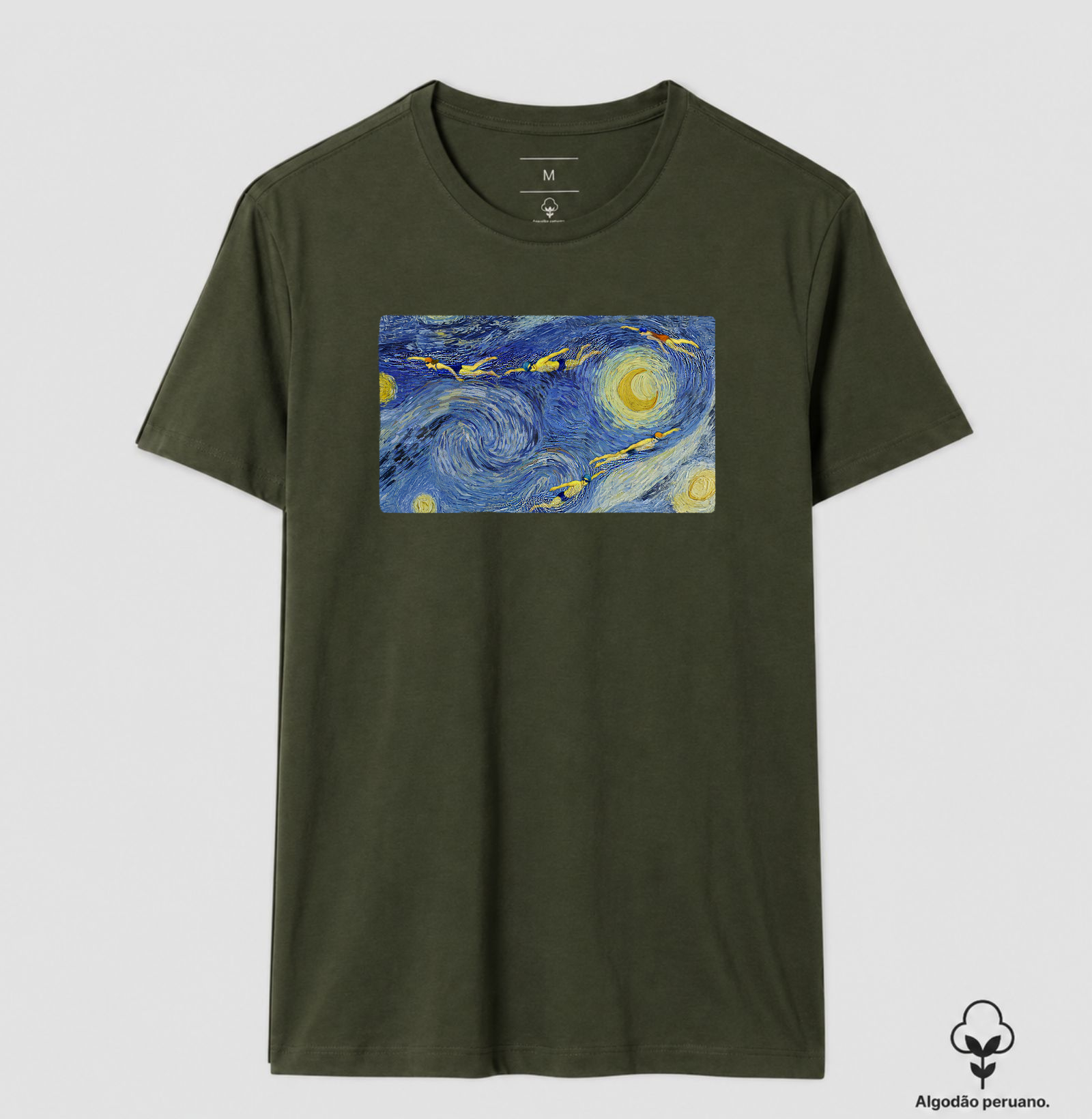Camiseta Algodão Peruano Natação - O Mar Agitado - Imagem 7